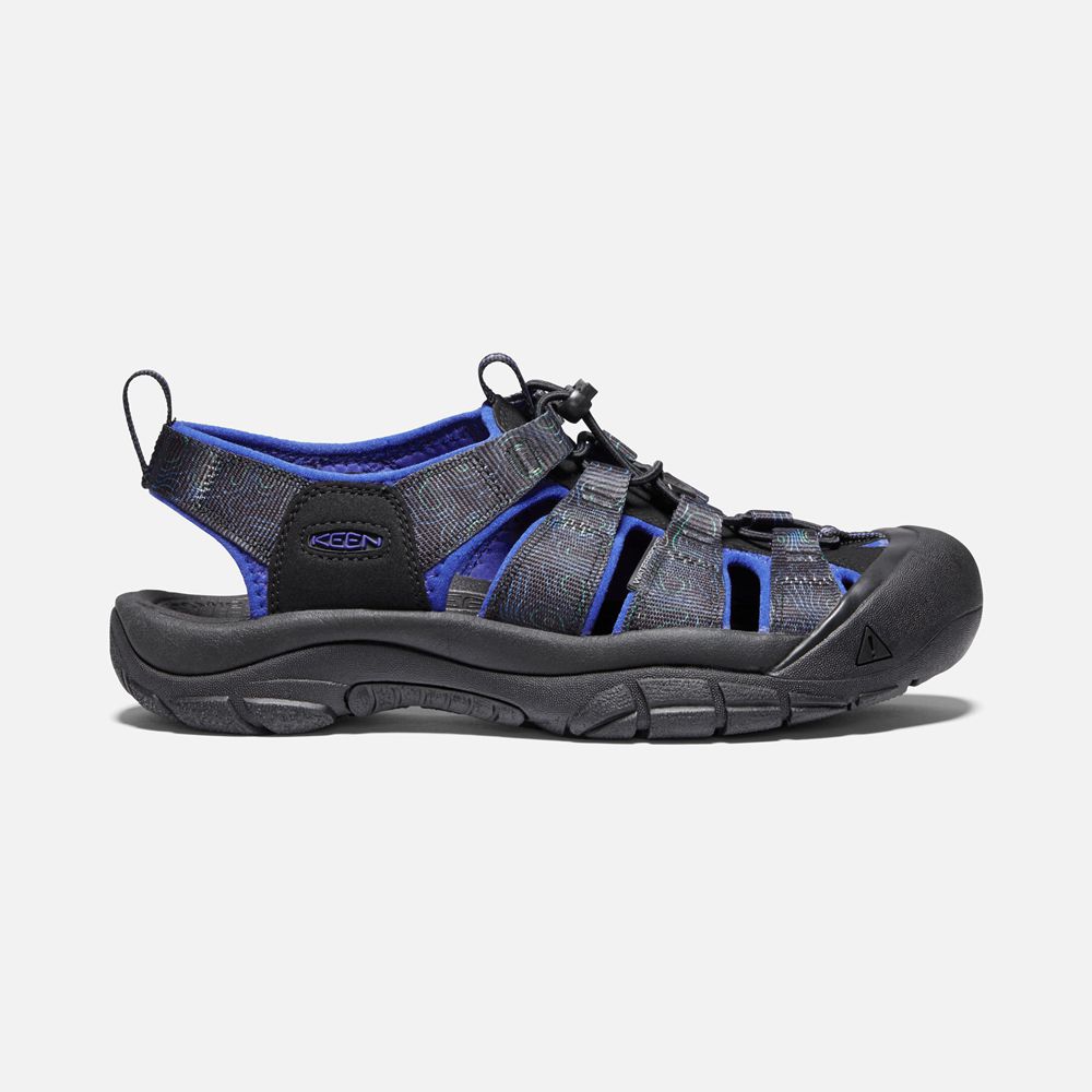 Keen Outdoor Sandalet Erkek Siyah/Mavi - Newport H2 - Türkiye XEJN24507